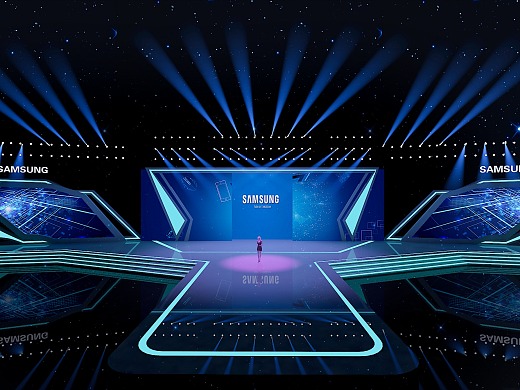 光影交融，科技之舞——三星科技舞美活動發(fā)布會舞臺設計解析